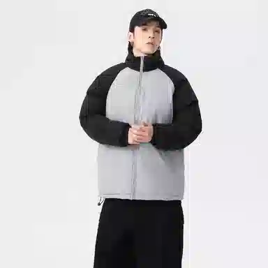 快鱼 日系无性别主义日常通勤简约时尚百搭基础亲肤舒适保暖休闲长袖棉服 男女同款