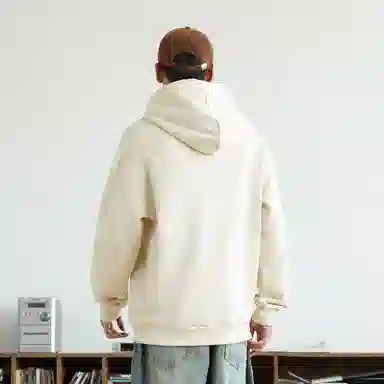 快鱼 韩系时尚重磅个性简约印花基础款多巴胺休闲时尚舒适宽松百搭无性别主义连帽卫衣 男女同款 酒红