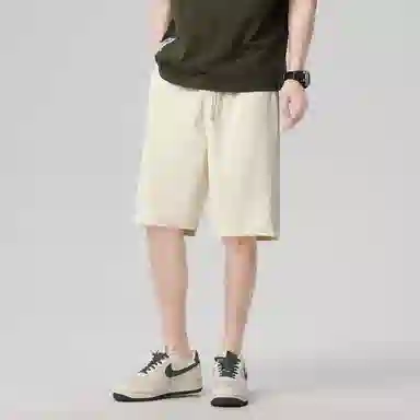 快鱼 薄款时尚宽松透气系绳五分休闲短裤 男女同款