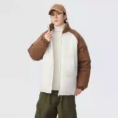 快鱼 日系无性别主义日常通勤简约时尚百搭基础亲肤舒适保暖休闲长袖棉服 男女同款