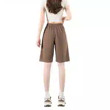 快鱼 美式字母百搭宽松潮牌直筒垂感时尚五分简约基础款休闲短裤 男女同款