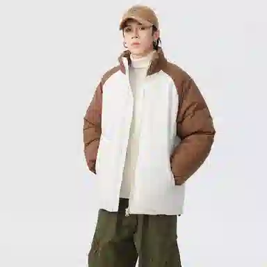 快鱼 日系无性别主义日常通勤简约时尚百搭基础亲肤舒适保暖休闲长袖棉服 男女同款