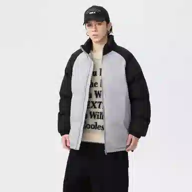 快鱼 日系无性别主义日常通勤简约时尚百搭基础亲肤舒适保暖休闲长袖棉服 男女同款