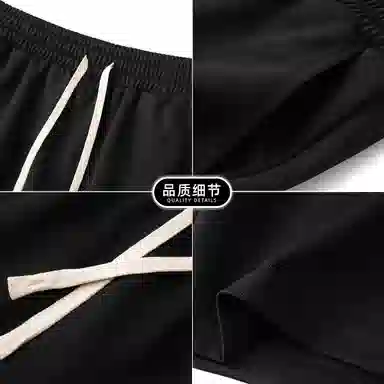 快鱼 美式字母百搭宽松潮牌直筒垂感时尚五分简约基础款休闲短裤 男女同款