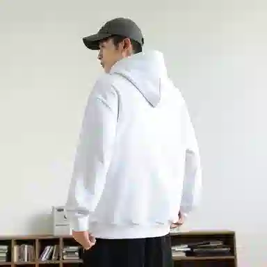 快鱼 韩系校园少年氛围感重磅个性印花时尚简约休闲宽松舒适无性别主义日常百搭连帽卫衣 男女同款