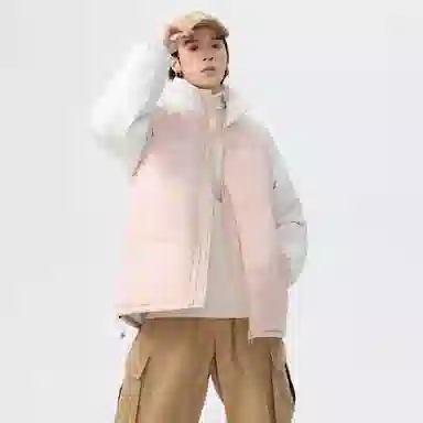 快鱼 日系无性别主义日常通勤简约时尚百搭基础亲肤舒适保暖休闲长袖棉服 男女同款