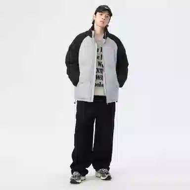 快鱼 日系无性别主义日常通勤简约时尚百搭基础亲肤舒适保暖休闲长袖棉服 男女同款