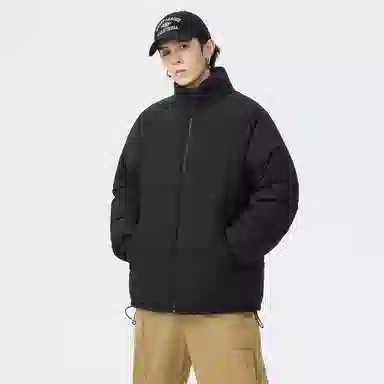 快鱼 日系无性别主义日常通勤简约时尚百搭基础亲肤舒适保暖休闲长袖棉服 男女同款