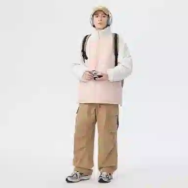 快鱼 日系无性别主义日常通勤简约时尚百搭基础亲肤舒适保暖休闲长袖棉服 男女同款