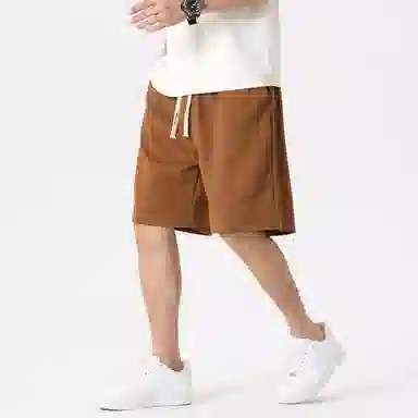 快鱼 宽松运动纯色五分裤休闲短裤 男女同款