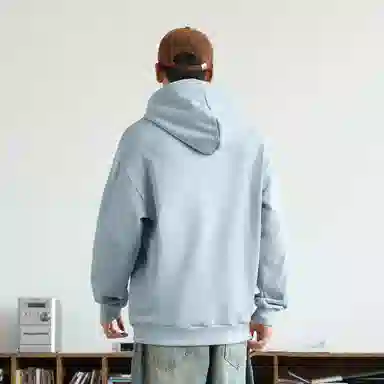 快鱼 韩系校园少年氛围感重磅个性印花时尚简约休闲宽松舒适无性别主义日常百搭连帽卫衣 男女同款