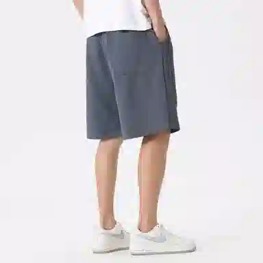 快鱼 宽松运动纯色五分裤休闲短裤 男女同款