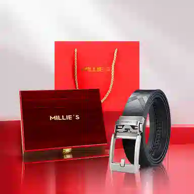 MILLIE'S Automatic Buckle Leather Belt