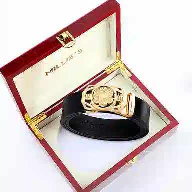 MILLIE'S Double Layer Leather Belt 3.4cm