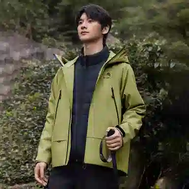 鸭鸭  冰壳系列 山系户外工装三合一四季外套时尚百搭宽松休闲连帽  耐磨透气防水防风防雨冲锋衣 男女同款