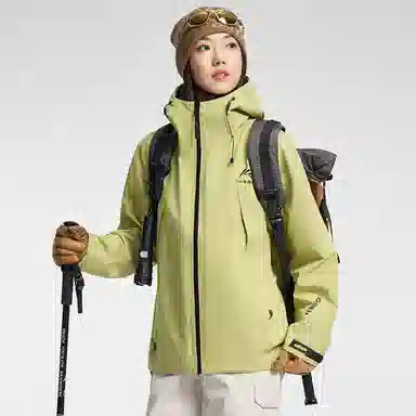 鸭鸭  冰壳系列 纯色户外三合一四季外套时尚百搭连帽夹克  防水防风透气耐磨保暖防雨冲锋衣 男女同款