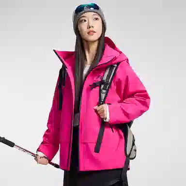 鸭鸭  冰壳系列 山系户外工装三合一四季外套时尚百搭宽松休闲连帽  耐磨透气防水防风防雨冲锋衣 男女同款