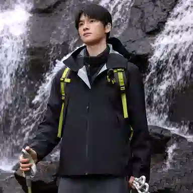 鸭鸭  冰壳系列 纯色户外三合一四季外套时尚百搭连帽夹克  防水防风透气耐磨保暖防雨冲锋衣 男女同款