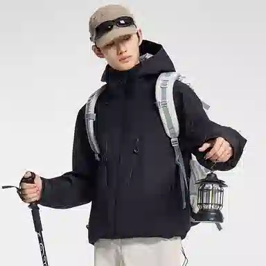 鸭鸭  冰壳系列 山系户外三合一四季软壳时尚百搭连帽运动夹克  防水防风透气耐磨防雨冲锋衣 男女同款