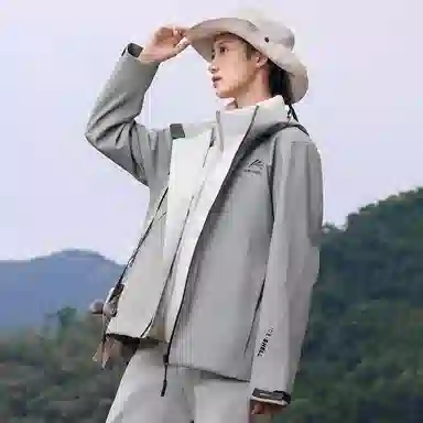 鸭鸭  冰壳系列 纯色户外三合一四季外套时尚百搭连帽夹克  防水防风透气耐磨保暖防雨冲锋衣 男女同款