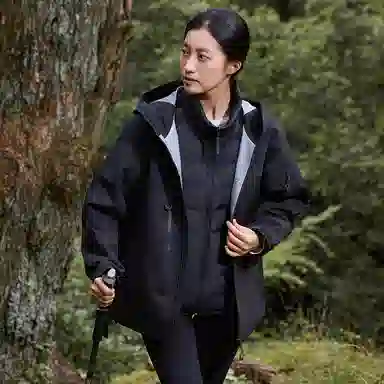 鸭鸭  冰壳系列 山系户外三合一四季软壳时尚百搭连帽运动夹克  防水防风透气耐磨防雨冲锋衣 男女同款