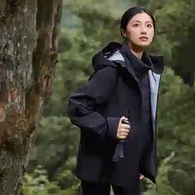 鸭鸭  冰壳系列 山系户外三合一四季软壳时尚百搭连帽运动夹克  防水防风透气耐磨防雨冲锋衣 男女同款