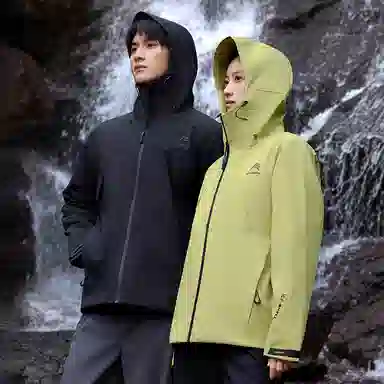 鸭鸭  冰壳系列 纯色户外三合一四季外套时尚百搭连帽夹克  防水防风透气耐磨保暖防雨冲锋衣 男女同款