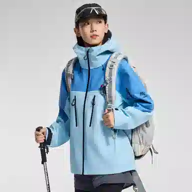 鸭鸭  冰壳系列 山系户外三合一四季软壳时尚百搭连帽运动夹克  防水防风透气耐磨防雨冲锋衣 男女同款