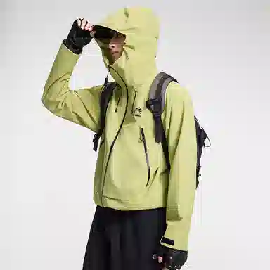 鸭鸭  冰壳系列 山系户外工装三合一四季外套时尚百搭宽松休闲连帽  耐磨透气防水防风防雨冲锋衣 男女同款