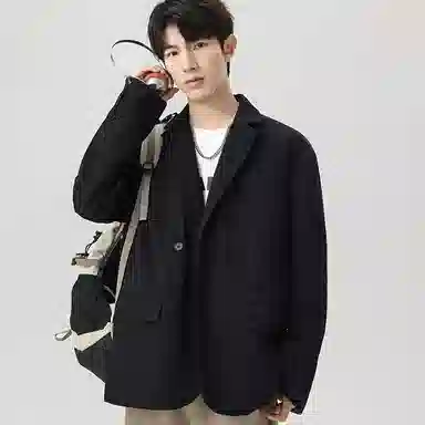 MEONBEON Vintage Plaid Double-Breasted Blazer