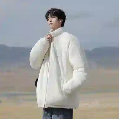 MEONBEON Reversible Embroidered Sherpa Jacket