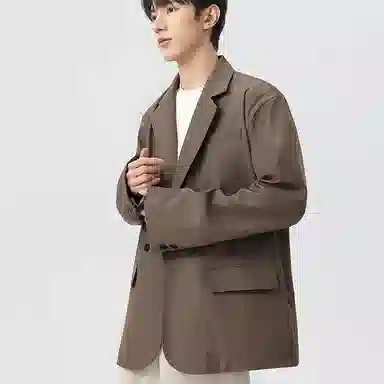 MEONBEON Vintage Plaid Double-Breasted Blazer