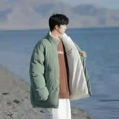 MEONBEON Reversible Embroidered Sherpa Jacket