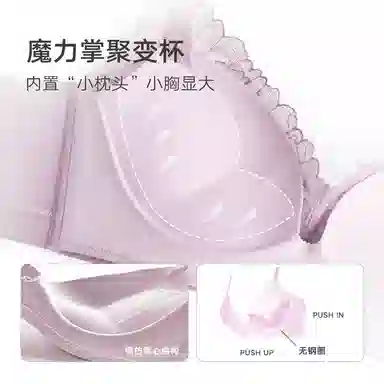 曼妮芬 舒适无钢圈性感蕾丝小胸聚拢胸罩文胸 女款