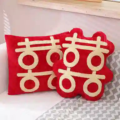 涩购 柔软创意双喜布偶 陪伴治愈 玩偶周边