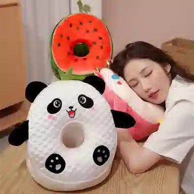 涩购 冰丝冰豆双面西瓜 创意萌趣 玩偶周边