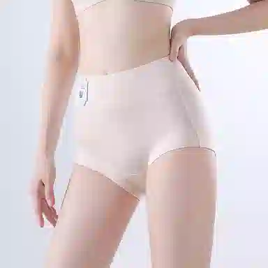 俞兆林 莫代尔无痕收腹大码纯棉蚕丝不夹臀高腰透气裸感吸汗耐穿内裤 女款
