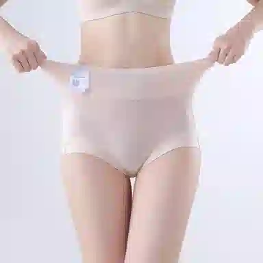 俞兆林 莫代尔无痕收腹大码纯棉蚕丝不夹臀高腰透气裸感吸汗耐穿内裤 女款