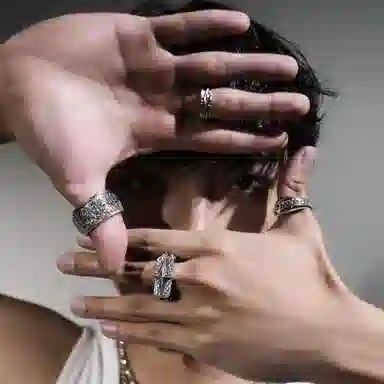 abcd Mythical Beast Silver Ring