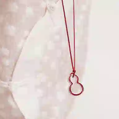 合璧 福禄来葫芦皮绳抽拉#好运 铜镀金 项链 女款