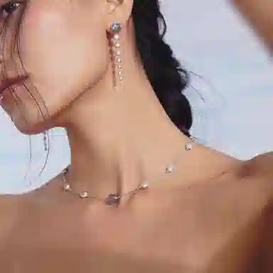 合璧 度假砂砾手工工艺 铜镀金 项链 女款