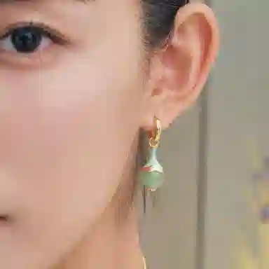 合璧 瓶步青云春瓶#好运 东陵玉 耳饰 男女同款情侣款