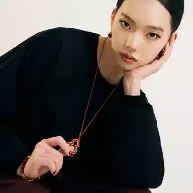 合璧 福禄来葫芦皮绳抽拉#好运 铜镀金 项链 女款