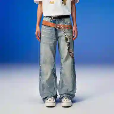 OKME 3D Moonboy Vintage Jeans