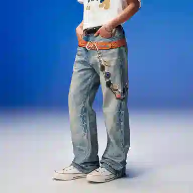 OKME 3D Moonboy Vintage Jeans