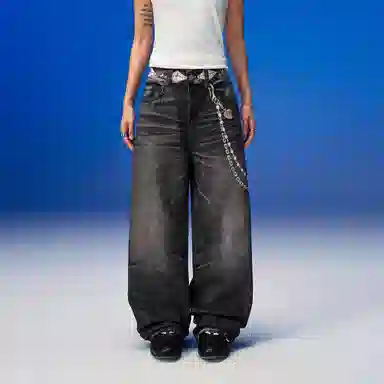 OKME BAGGY Jeans Black