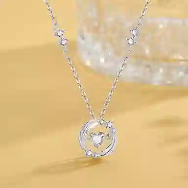 Jinghualu Heartbeat Silver Necklace