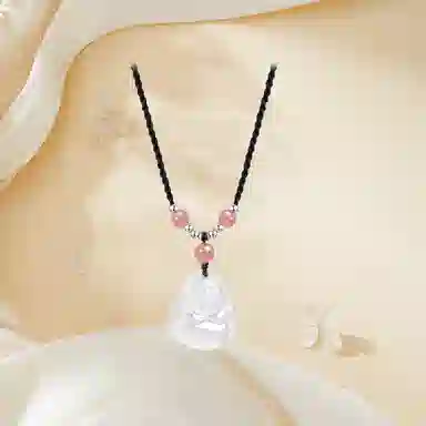 中国珠宝 喜笑弥勒佛 新中式本命年笑脸佛公国风好运平安顺遂诸事皆顺#好运 吉祥如意 玉髓 玉石项链 男女同款情侣款