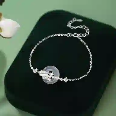 中国珠宝 灵蛇平安扣 国潮复古新中式 时尚百搭高级感 #好运 玉髓 项链 女款