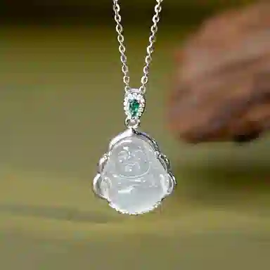 中国珠宝 笑脸弥勒佛 新中式国潮本命佛公 玉髓 项链 女款